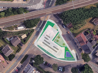 Inplanting Groen Blaffeturke op luchtfoto